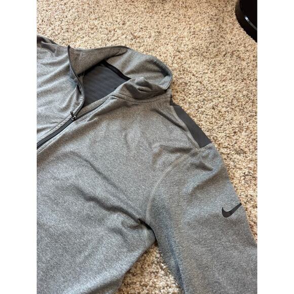 NIKE PRO Gray Dri-fit 1/4 zip pullover lightweight jacket, size Women's XL - Picture 9 of 11
